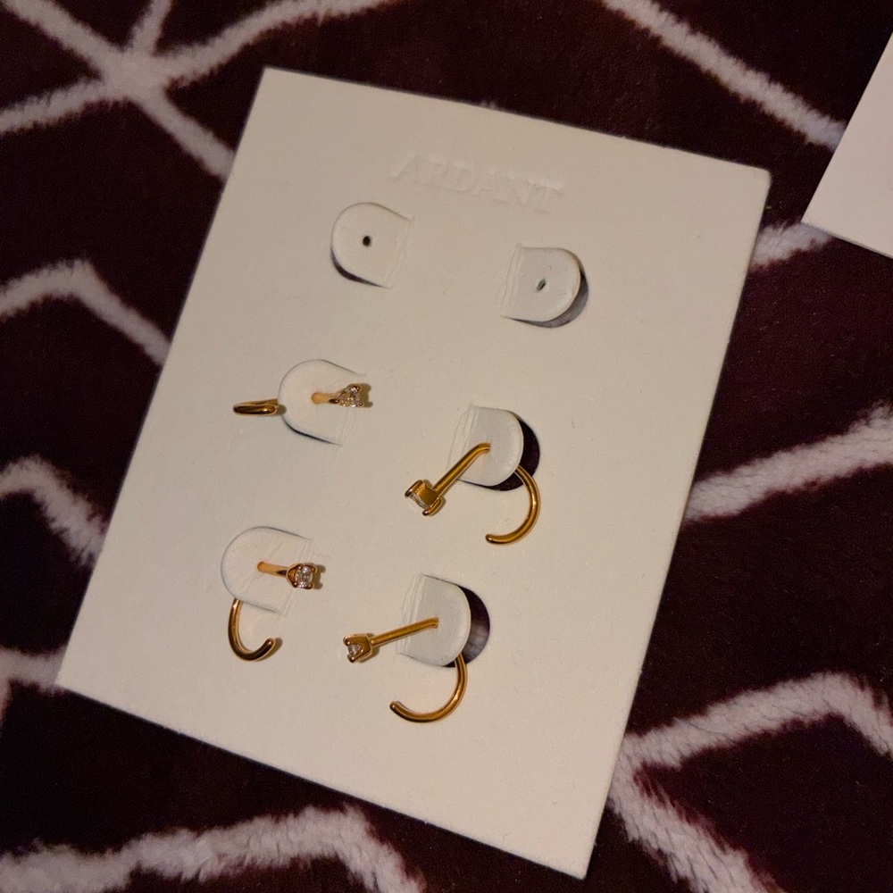 ARDANT 2 Pairs Huggie Hoop Earrings Set - Picture 6 of 8